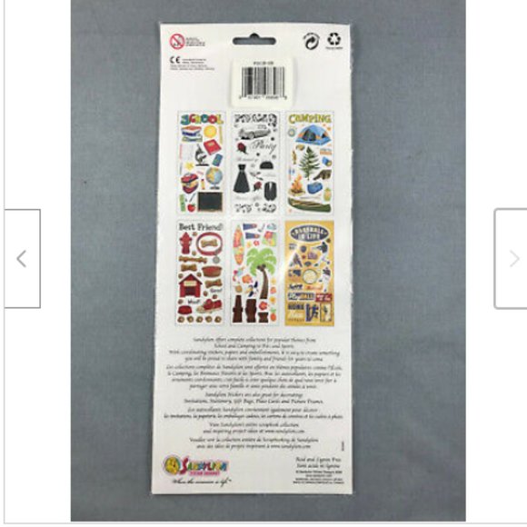 Sandylion Travel Scrapbook Sticker Sheet 2008 Suitcase Airplane - Picture 2 of 2